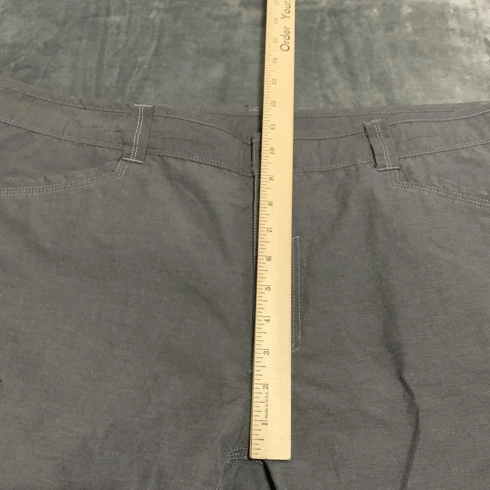 North Face Cargo Shorts Mens 40 Gray Nylon Cotton Outdoor‎ Hiking Zip Off Flaw
